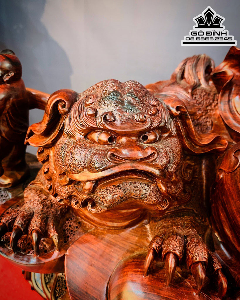 Tượng Phật Di Lặc Ngũ Phúc Gỗ Trắc Cao 40 Ngang 92 Sâu 30 (cm) 0