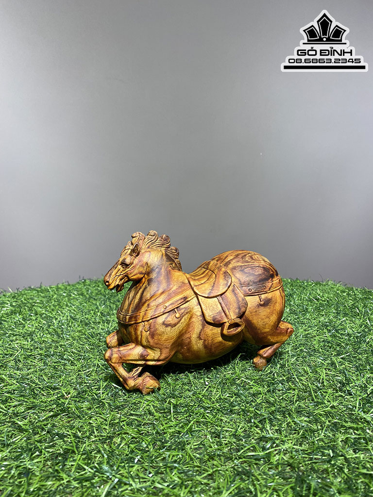 Tượng Ngựa Béo Phong Thủy (Nhất Mã) Gỗ Sưa Đỏ Cao 12 Ngang 16 Sâu 18 (cm) 1