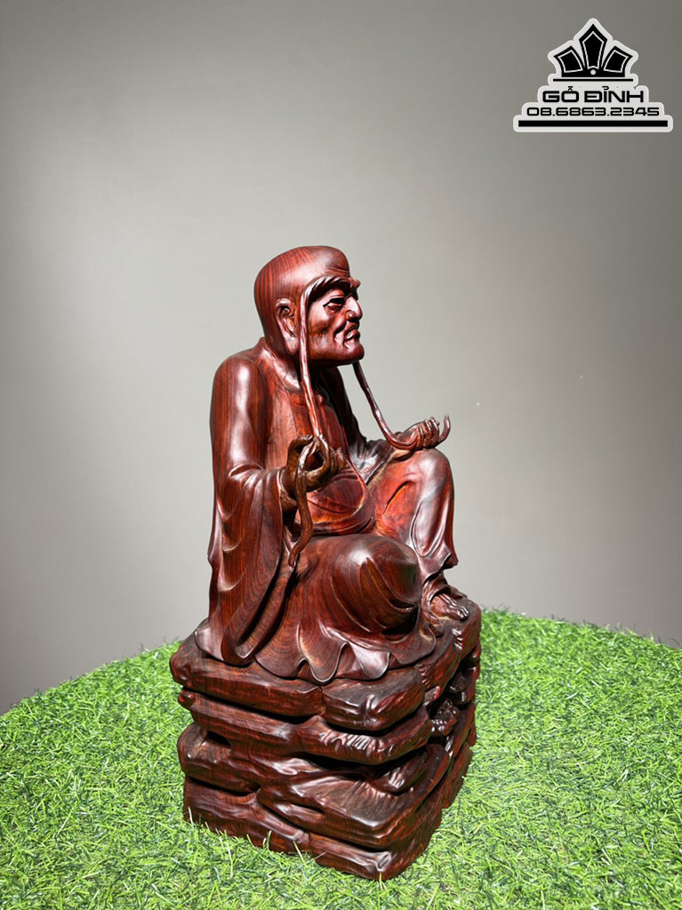 Tượng Trường My Ngồi Thiền Gỗ Tử Đàn Cao 36 Ngang 20 Sâu 16 (cm) 1