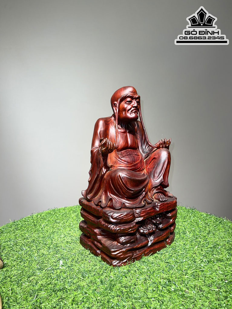 Tượng Trường My Ngồi Thiền Gỗ Tử Đàn Cao 36 Ngang 20 Sâu 16 (cm) 3