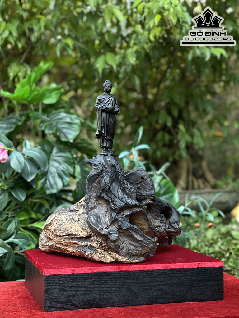 Tượng Phật Thích Ca Gỗ Trắc Cao 40 Ngang 36 Sâu 26 (cm) 0