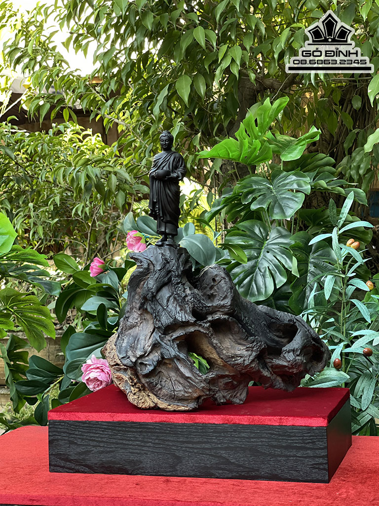 Tượng Phật Thích Ca Gỗ Trắc Cao 40 Ngang 36 Sâu 26 (cm) 1