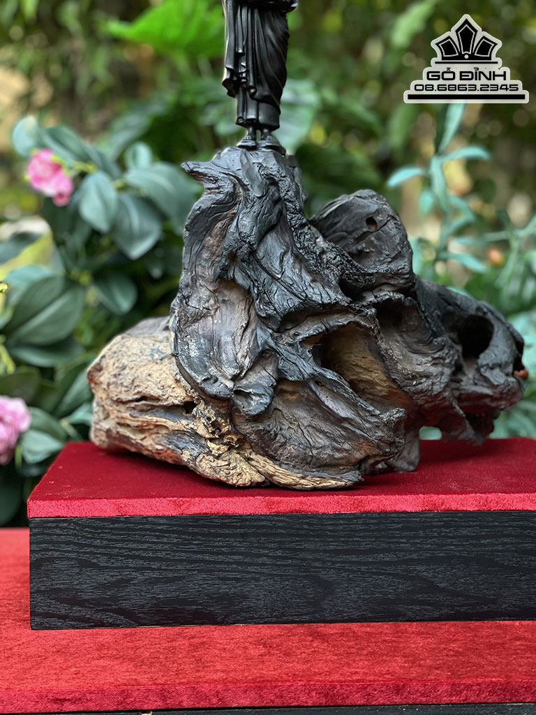 Tượng Phật Thích Ca Gỗ Trắc Cao 40 Ngang 36 Sâu 26 (cm) 2