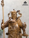 Tượng Quan Công Chống Đao Gỗ Bách Xanh Cao 102 Ngang 37 Sâu 33 (cm) 2