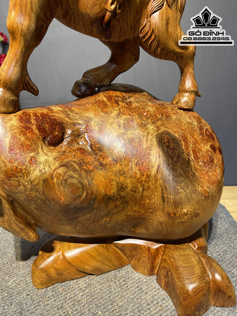 Tượng Nhất Dương Gỗ Nu Hương Cao 50 Ngang 31 Sâu 22 (cm) 4