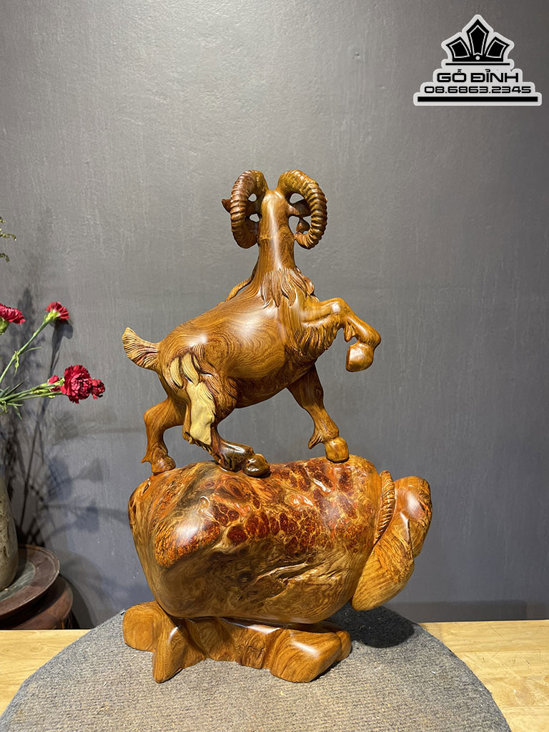 Tượng Nhất Dương Gỗ Nu Hương Cao 50 Ngang 31 Sâu 22 (cm) 7