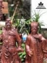 Cặp Tượng Gỗ Cẩm Quan Công Cao 56 Ngang 19 Sâu 16, Khổng Minh Cao 54 Ngang 17 Sâu 13 (cm) 2