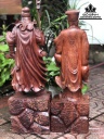 Cặp Tượng Gỗ Cẩm Quan Công Cao 56 Ngang 19 Sâu 16, Khổng Minh Cao 54 Ngang 17 Sâu 13 (cm) 3