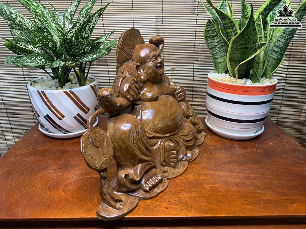 Tượng Phật Di Lặc Tam Phúc Gỗ Ngọc Am Cao 27 Ngang 39 Sâu 15 (cm) 1