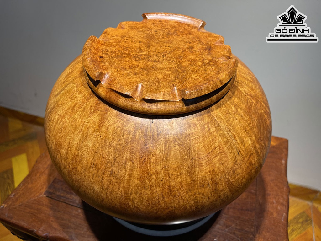 Bình Phú Quý Gỗ Nu Hương Cao 22 Đường Kính 31 (cm) 2
