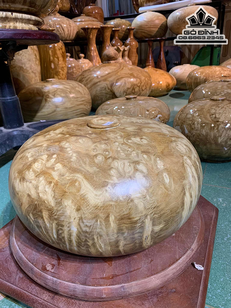 Bình Phú Quý Gỗ Nu Nghiến Cao 19 Đường Kính 36 (cm) 0