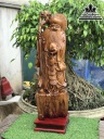 Tượng Ông Thọ Ôm Đào Tiên Gỗ Bách Xanh Cao 95 Ngang 26 Sâu 19 (cm) 1