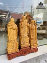 Bộ Tượng Tam Đa Phúc Lộc Thọ Gỗ Huyết Long Cao 40 Ngang 13 sâu 10 (cm) 0
