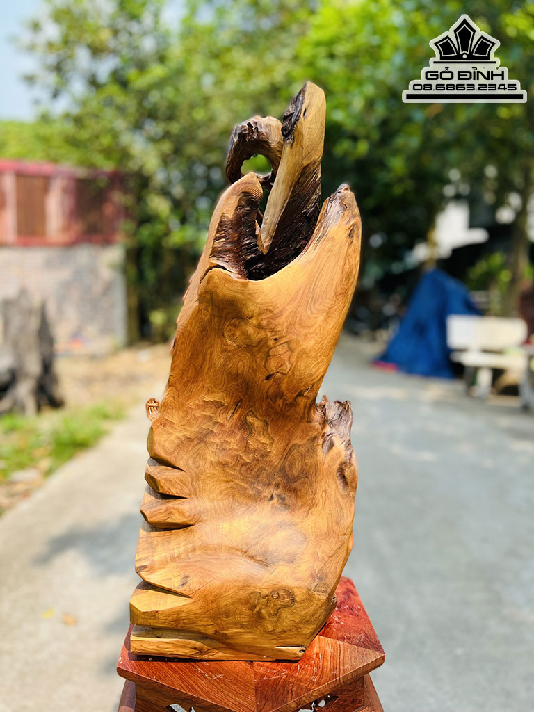 Tượng Tiểu Cảnh Gỗ Bách Xanh Cao 65 Ngang 24 Sâu 26 (cm) 3