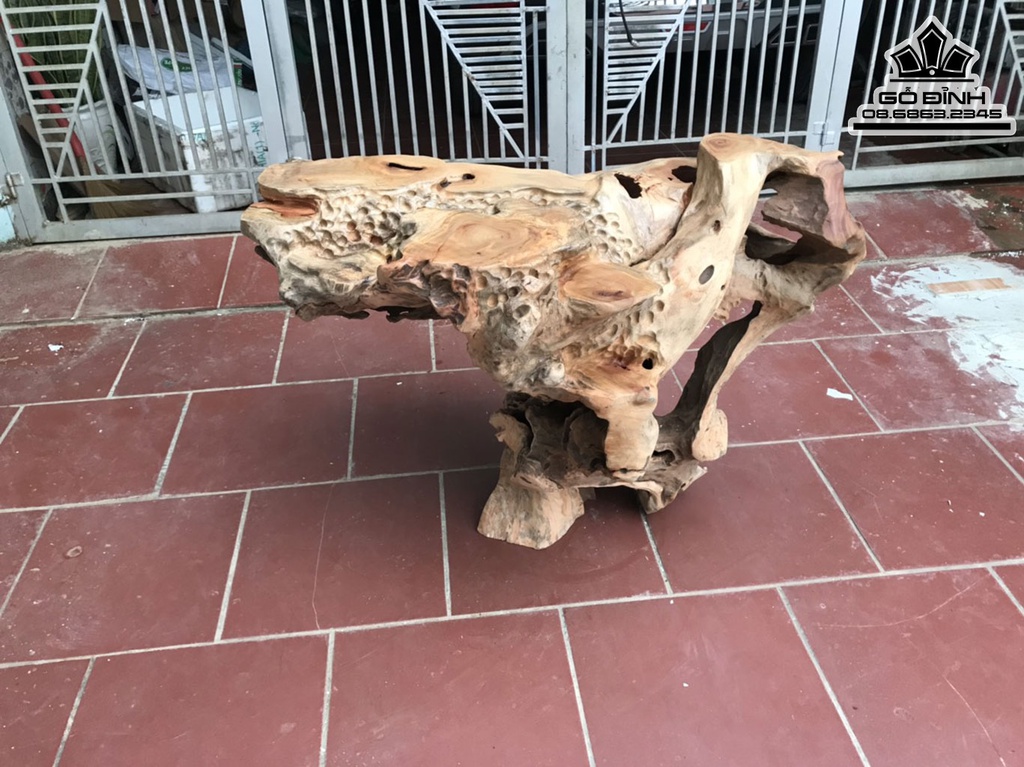 Bàn Trà Gỗ Lũa Xá Xị Nguyên Khối Cao 72 Ngang 105 Sâu 75 (cm) 2