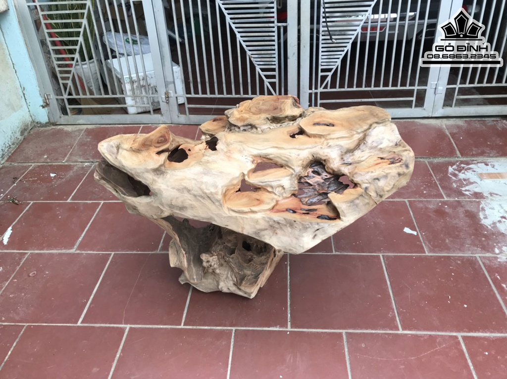 Bàn Trà Gỗ Lũa Xá Xị Nguyên Khối Cao 72 Ngang 105 Sâu 75 (cm) 6