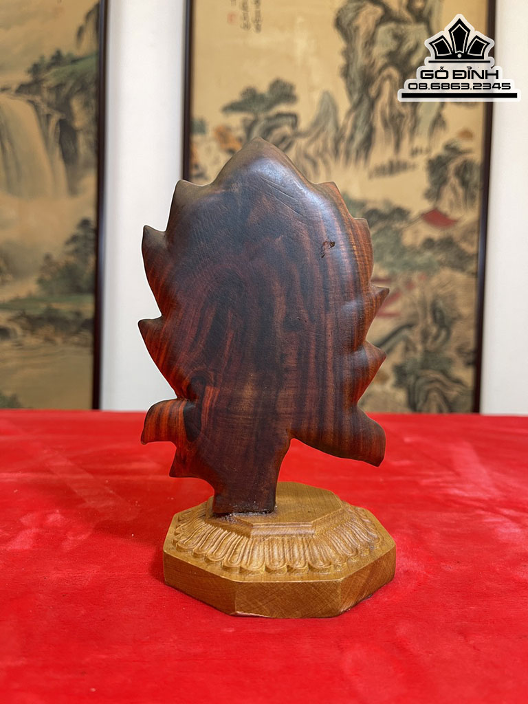 Tượng Diện Phật Gỗ Trắc Cao 17 Ngang 11 Sâu 10 (cm) 2