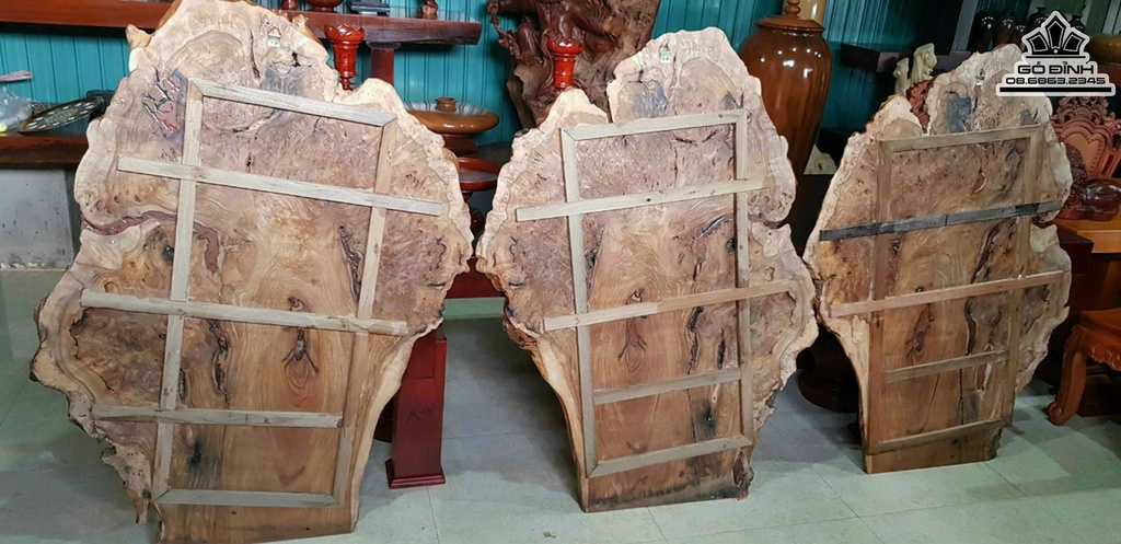 Bộ 3 Tranh Chữ Phúc Lộc Thọ Gỗ Nu Dổi Cao 133 Ngang 100 Sâu 2 (cm) 4