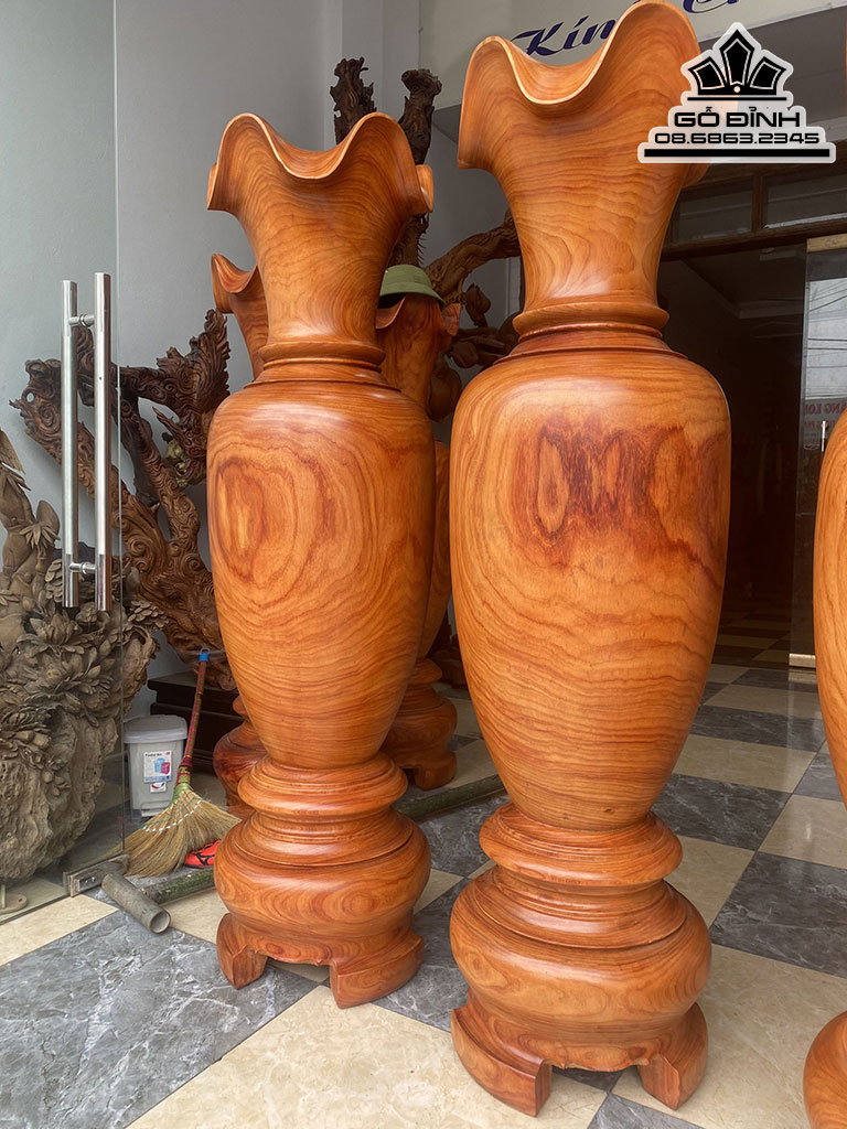 Cặp Lục Bình Gỗ Hương Cao 170 Đường Kính 48 (cm) 0