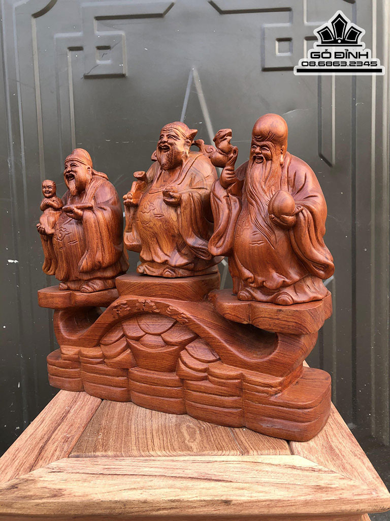 Tượng Tam Đa Gỗ Hương Cao 35 Ngang 40 Sâu 11 (cm) 1