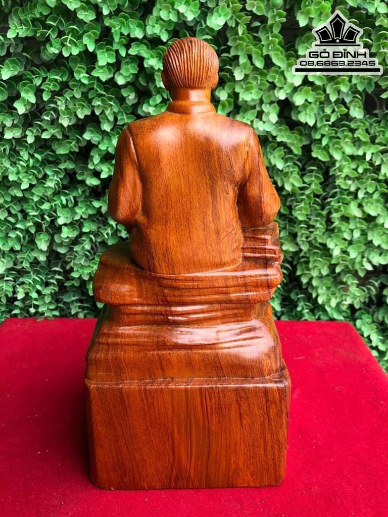 Tượng Bác Hồ Gỗ Hương Cao 27 Ngang 12 Sâu 11 (cm) 6
