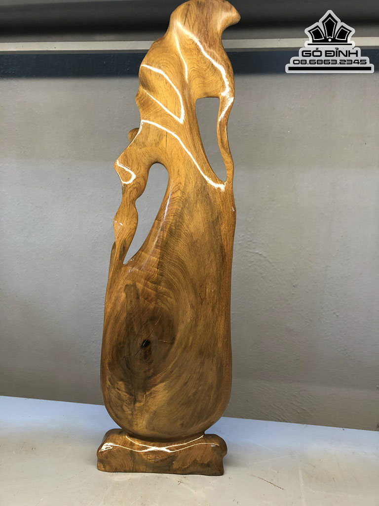 Cặp Bình Phay Gỗ Sụn Bách Xanh Bình Lớn 43 Ngang 14 Sâu 45, Bình Nhỏ Cao 36 Ngang 14 Sâu 4.5 (cm) 0