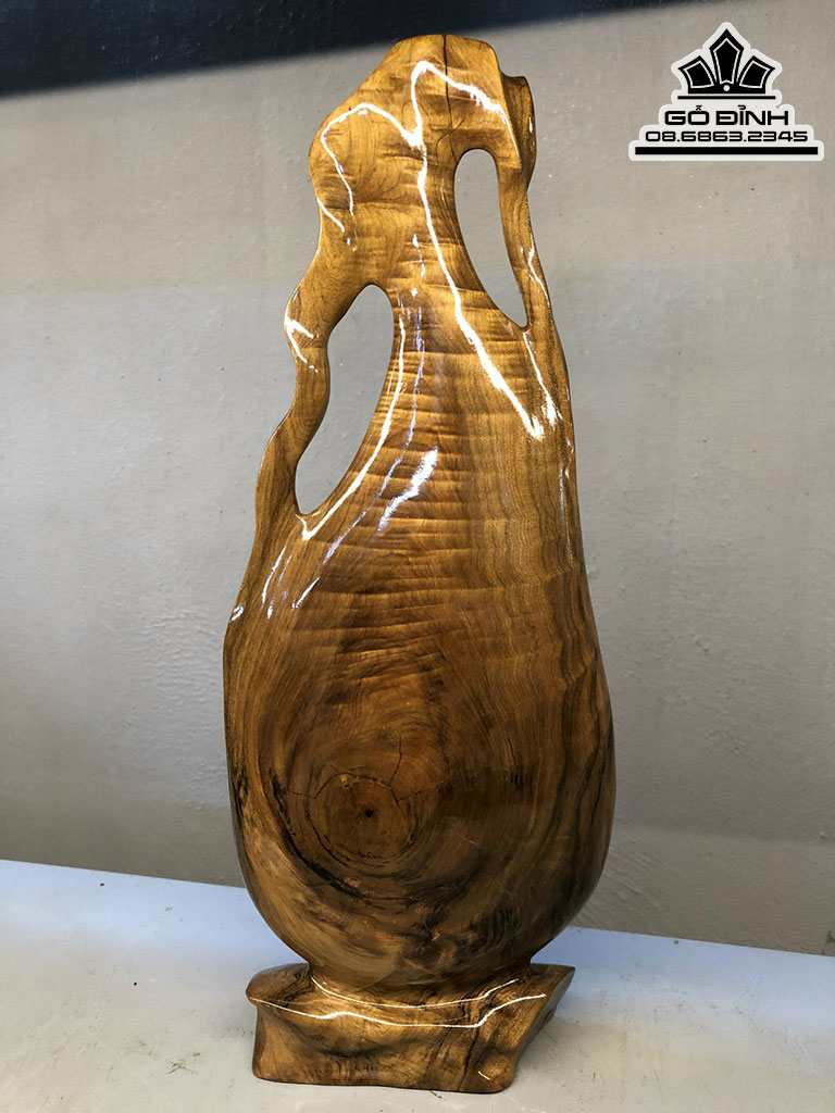 Cặp Bình Phay Gỗ Sụn Bách Xanh Bình Lớn 43 Ngang 14 Sâu 45, Bình Nhỏ Cao 36 Ngang 14 Sâu 4.5 (cm) 2