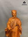 Tượng Khổng Minh Tiên Sinh Gỗ Hương Việt Nguyên Khối Cao 60 Ngang 19.5 Sâu 13.5 (cm) 6