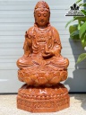 Tượng Mẹ Quan Âm Gỗ Hương Nhập Nguyên Khối Cao 30 Ngang 15 Sâu 15 (cm) 2