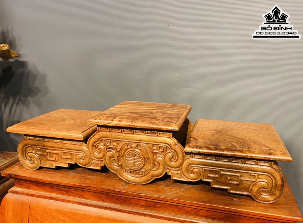 Kỷ Tam Cấp Gỗ Hương Việt Cao 16 Ngang 69 Sâu 22 (cm) 2