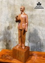 Tượng Bác Hồ Gỗ Hương Nguyên Khối Cao 60 Ngang 16.5 Sâu 13 (cm) 3