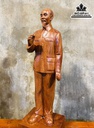 Tượng Bác Hồ Gỗ Hương Nguyên Khối Cao 60 Ngang 16.5 Sâu 13 (cm) 4