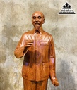 Tượng Bác Hồ Gỗ Hương Nguyên Khối Cao 60 Ngang 16.5 Sâu 13 (cm) 5