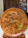 Đĩa Anh Hùng Tương Ngộ Gỗ Hương Nhập Cao 49 Đường Kính 40 Dày 3 (cm) 4