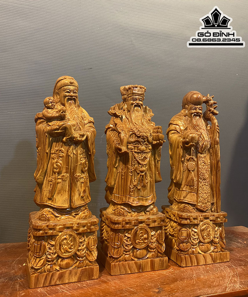 Tượng Tam Đa Gỗ Huyết Long Cao 30 Ngang 9.5 Sâu 7.5 (cm) 2