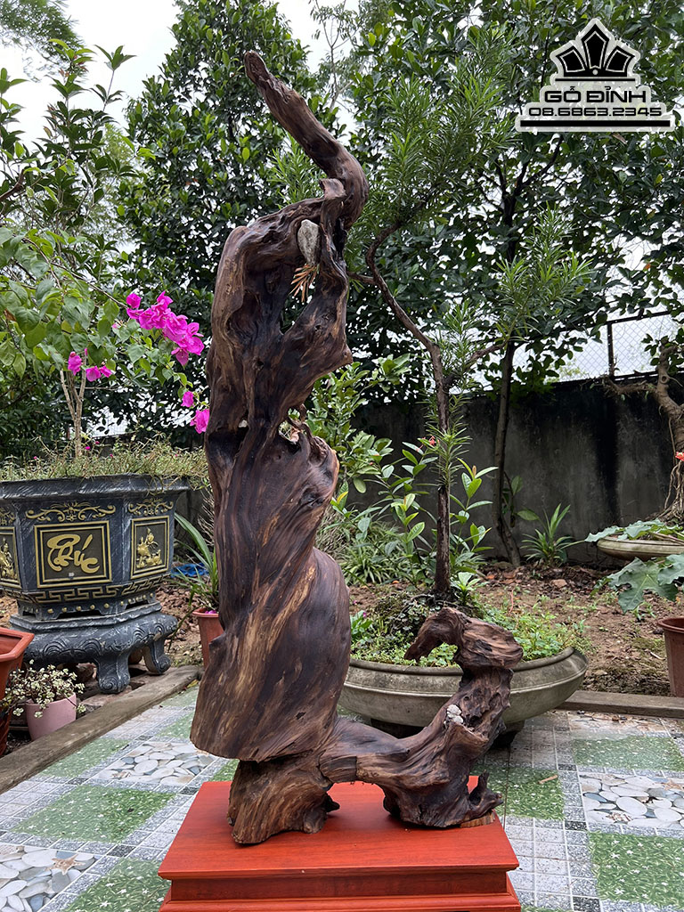 Tượng Phật Bà Gỗ Bách Xanh Cao 122 Ngang 52 Sâu 21 (cm)