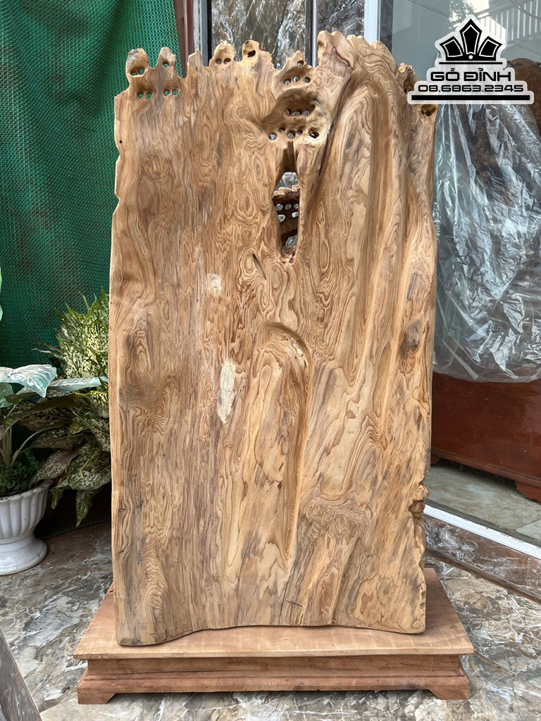 Tượng Phúc Lộc Thọ (Tam Đa) Gỗ Ngọc Am Nguyên Khối Cao 90 Ngang 48 Sâu 22 (cm)