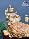 Tượng Hằng Nga Gỗ Nu Hương Cao 54 Ngang 36 Sâu 20 (cm)