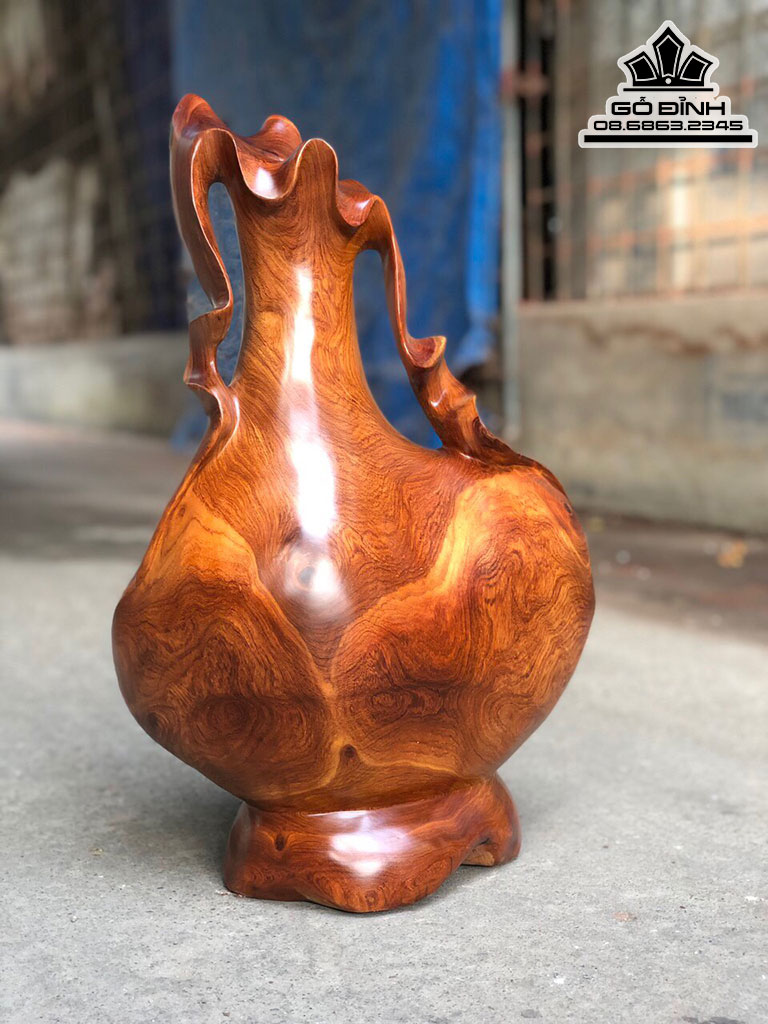 Bình Phong Thủy Gỗ Hương Cao 55 Ngang 36 Sâu 22(cm)