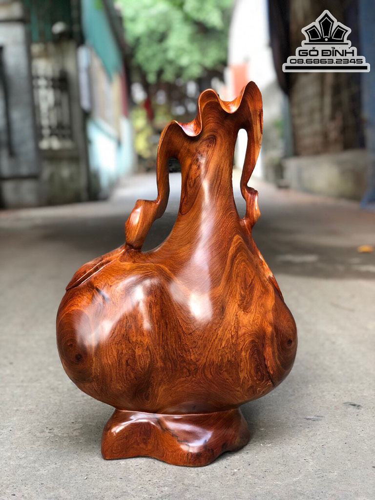 Bình Phong Thủy Gỗ Hương Cao 55 Ngang 36 Sâu 22(cm)