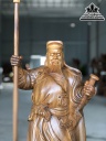 Tượng Quan Công Gỗ Bách Xanh Cao 72 Ngang 32 Sâu 22 (cm)