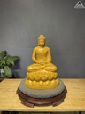 Tượng Phật Thích Ca Gỗ Gõ Vàng Cao 51 Ngang 36 Sâu 28 (cm)