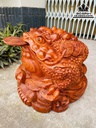 Tượng Cóc Ngậm Tiền Gỗ Hương Cao 39 Ngang 48 Sâu 48 (cm)