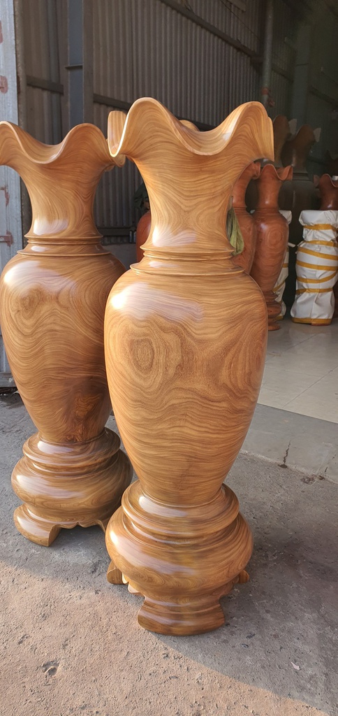 Cặp Lục Bình Gỗ Cẩm Cao 157 Đường Kính 52.5 (cm)