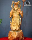 Tượng Quan Công Chấn Ải Gỗ Sưa Cao 50 Ngang 20 Sâu 22 (cm)