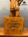 Tượng Quang Trung Gỗ Hương Đá Nguyên Khối Cao 70 Ngang 26 Sâu 21 (cm)