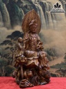 Tượng Phật Bà Quan Âm Gỗ Sưa Cao 38 Ngang 25 Sâu 23 (cm)