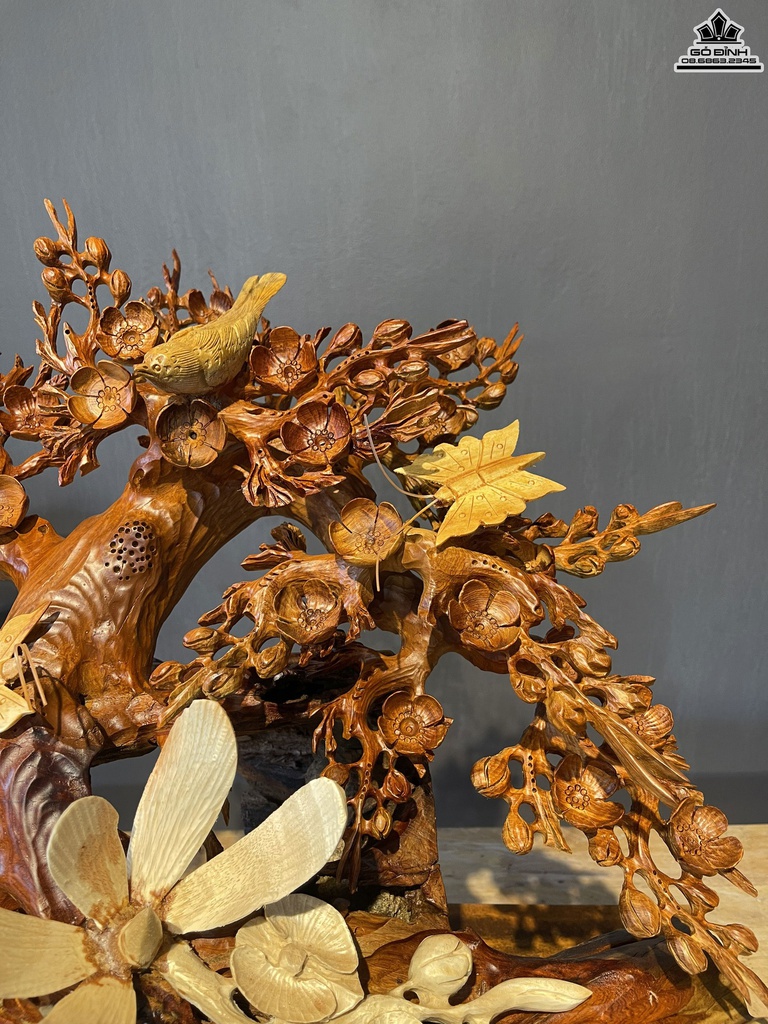 Cây Hoa Mai Gỗ Hương Cao 48 Ngang 50 Sâu 30 Cả Kỷ 63 (cm)