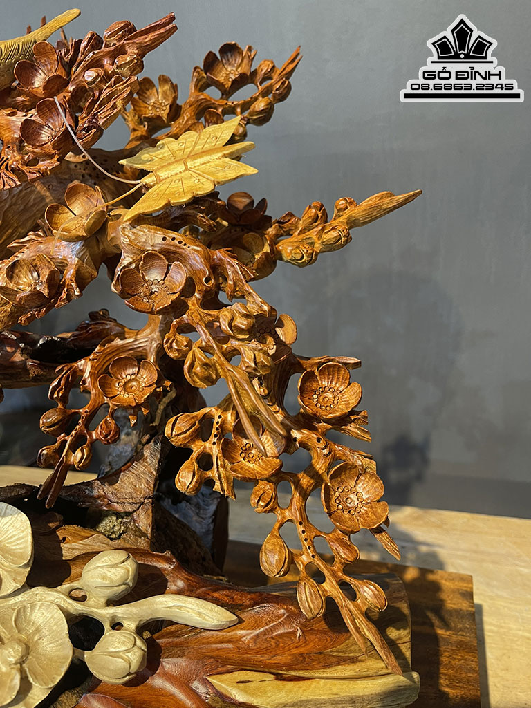 Cây Hoa Mai Gỗ Hương Cao 48 Ngang 50 Sâu 30 Cả Kỷ 63 (cm)