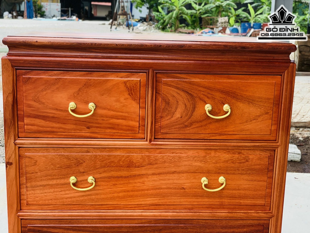 Tủ Đựng Đồ Gỗ Hương Cao 107 Ngang 81 Sâu 40 (cm)